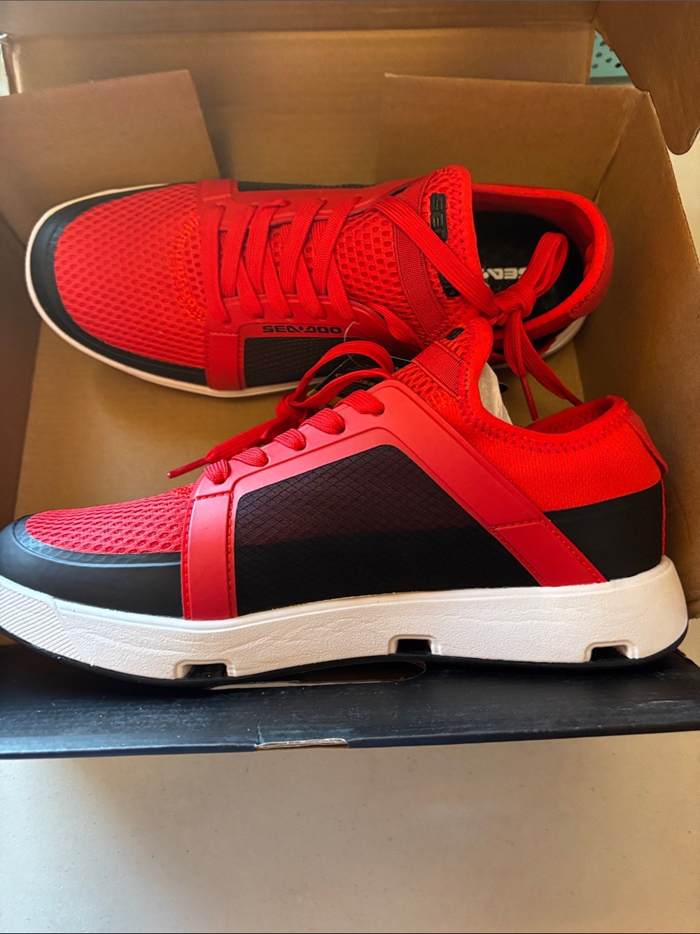 Sea-Doo unisex water shoes feature a vibrant red and black color - Picture 5 of 10